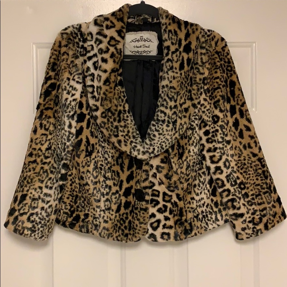 Fux fur leopard coat